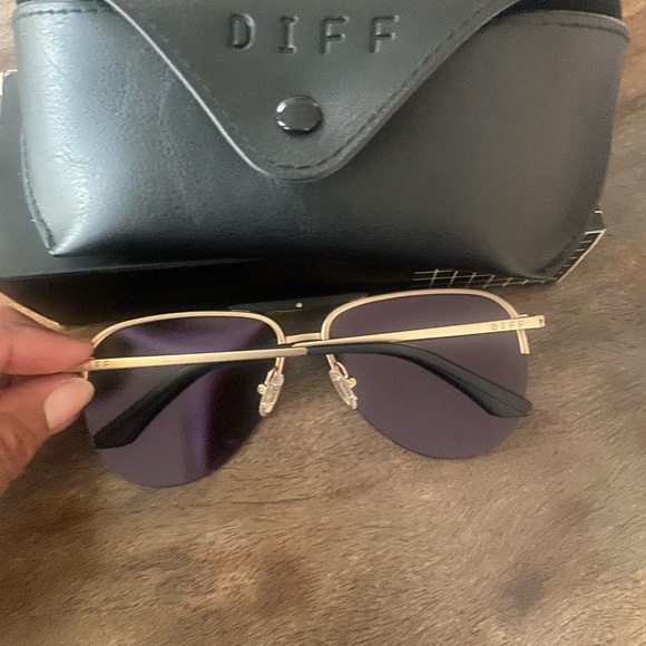 Diff Eyewear Pink Mirrored Aviator Sunglasses main image 4